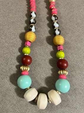 Plunder colorful statement beaded necklace